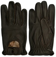Guanti da guida uomo in vera