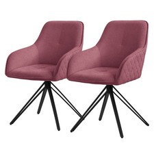 2x Sedia sala da pranzo rosa