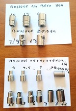 kit di 15 bussole  1/4 pollci da 4 a 14 mm. Beta, Zebra, Tecnoutensil.