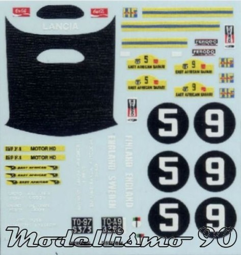 Decal sheet lancia fulvia - lancia,