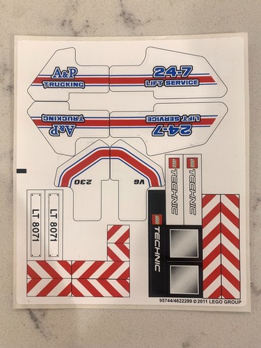 Lego foglio adesivo per camion - lego,
