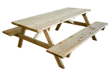 Tavolo Birreria da Giardino Pic Nic in Legno CM. 180 x 70 x 71