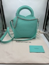 NUOVO TIFFANY&Co. Borsa a tracolla Return to TIFFANY & Co. blu argento