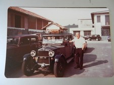 20168) FOTOGRAFIA AUTO D'EPOCA MARCA E MODELLO A ME SCONOSCIUTI TARGA VERONA