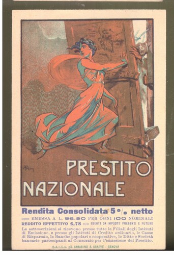 Cartolina prestito nazionale - cartolina,