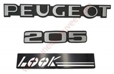 LOGO PEUGEOT 205 LOOK GRIS