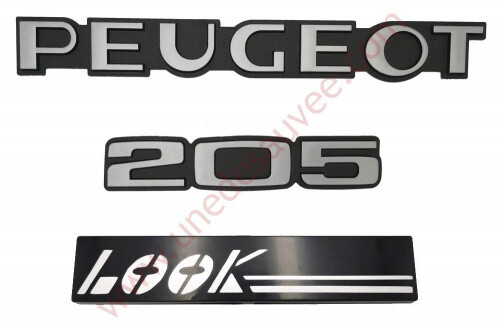 Logo peugeot 205 - look, grigio