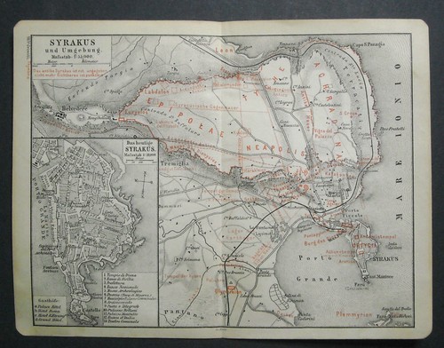 Antica stampa topografica - antica,