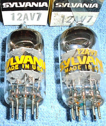 Nos sylvania 12av7 vacuum - sylvania,