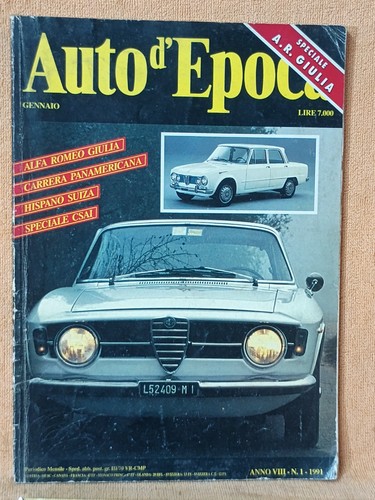 Auto epoca gennaio 1991 - gennaio,