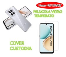 COVER CUSTODIA PELLICOLA VETRO TEMPERATO PER  Honor 400 Smart