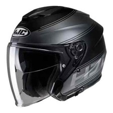 CASCO MOTO HJC I 30 JET VICOM MC5SF MATT OPACO BLACK GREY VISIERA TRASPARENTE