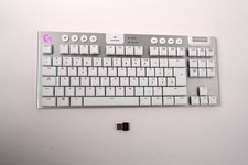 Logitech G915 TKL Tactile White Tastiera da Gioco Wireless, FR Francese AZERTY