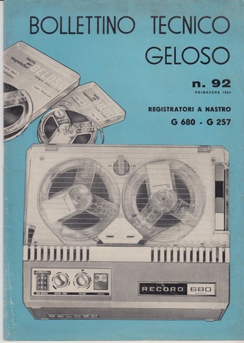 Bollettino tecnico geloso - tecnico,