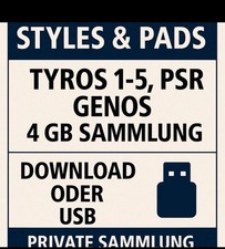 4 Gb Top Yamaha Styles & Pads Tyros 1-5, PSR, PaX, Genos 1 - 2