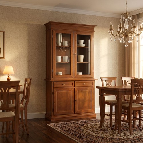 Credenza con vetrina legno - con,