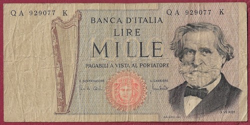 Italia italy 1000 lire verdi - italia/italy,