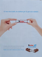 Pubblicità Advertising Werbung Italian 2016 KINDER cioccolato