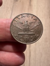 5 centesimi 1942 Italia Regno Alta Conservazione Rame Parz Rosso
