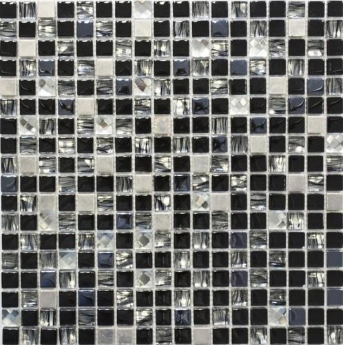 Mosaico acciaio nero mix - nero,