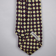 Cravatta Marinella in pura seta gialla a fantasia taglia 10x148 da uomo