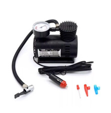 MINI COMPRESSORE PORTATILE AUTO MOTO BICI CANOTTI PALLONE 12V 220V ACCENDISIGARI