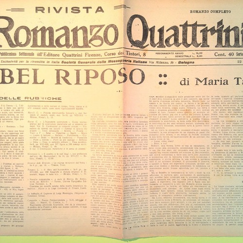 Bel riposo tarugi romanzo - riposo, il