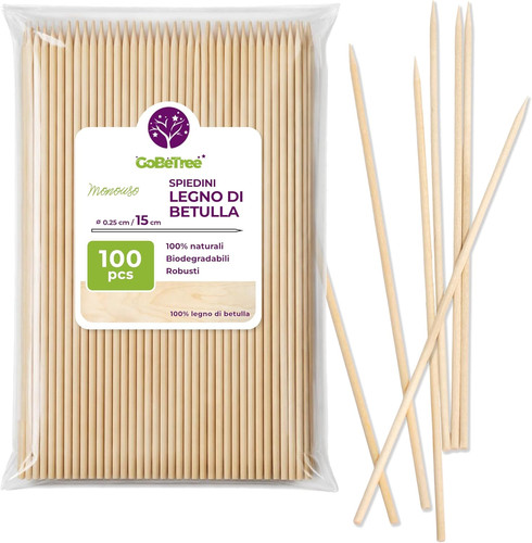 100 spiedini legno di - 100,