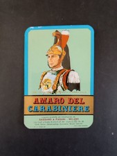 Etichetta bottiglia SASSANO e PAGANI AMARO del CARABINIERE 1900 - Milano