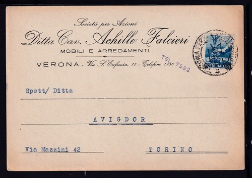 Cartolina verona achille - verona,