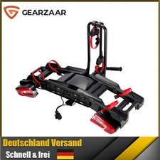 Portabici gancio di traino 2 biciclette e bike 60kg con luci posteriori nuovo