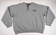 Vintage Tommy Hilfiger Henley Sweatshirt Size XL 90s Nova 1993 Scotia Fish Logo