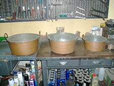 SET 3 PENTOLE IN RAME