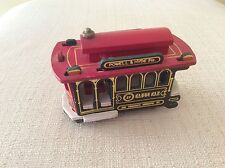 TRAM SAN FRANCISCO CABLE CAR MODELLINO IN LEGNO DIPINTO - ORIGINALE U.S.A.