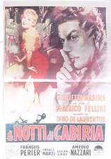 Poster Locandina Le Notti Di Cabiria 1957 Federico Fellini 42x27cm Film Tv 