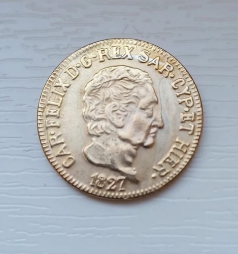 Moneta lire 1827 carlo - moneta,