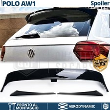 SPOILER Posteriore per VW POLO 6 AW1 Alettone Cofano NERO Lucido Tuning in ABS