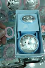 porta ciuccio e catena bamby celeste neonato sfoglia argento 925  baby pacifier