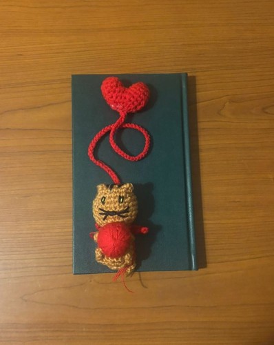 Segnalibro gattino con cuore