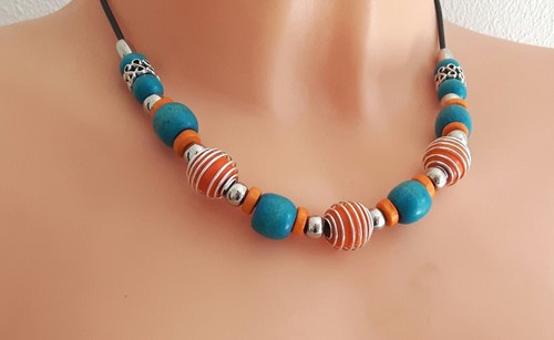 Collana donna legno - da, nei