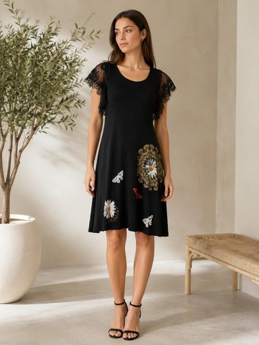 Abito desigual donna nero - donna,