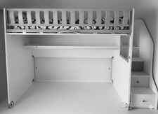 Letto a castello Moretti Compact color rovere chiaro e arancione