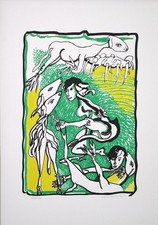 Remo BRINDISI, Serigrafia cm. 50x35 (lastra cm. 37x25,5) anno 1983 es: 125/150