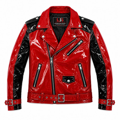 Giacca motociclista uomo rosso - uomo,
