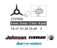 GIRANTE POMPA ACQUA JOHNSON/EVINRUDE 2T(25-40-50-70-75 e 737) FUORIBORDO  