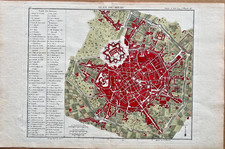 Antica mappa Milano De Lalande