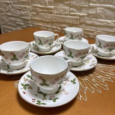Set 6 piattini tazza Wedgwood Wild Fragola Leigh