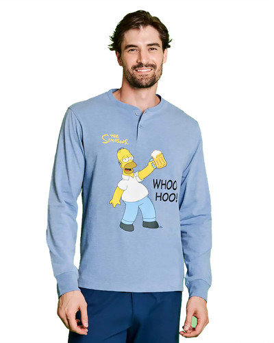 Pigiama lungo uomo cotone - lungo,
