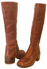 Stivali vintage anni 70 pelle
