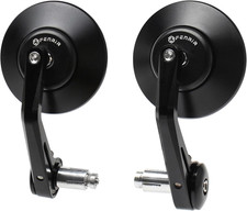 (Nessuna Omologati)Specchietti Retrovisore Manubrio Moto End Bar Specchi CNC Leg